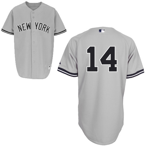 Brian Roberts #14 MLB Jersey-New York Yankees Men's Authentic Road Gray Baseball Jersey